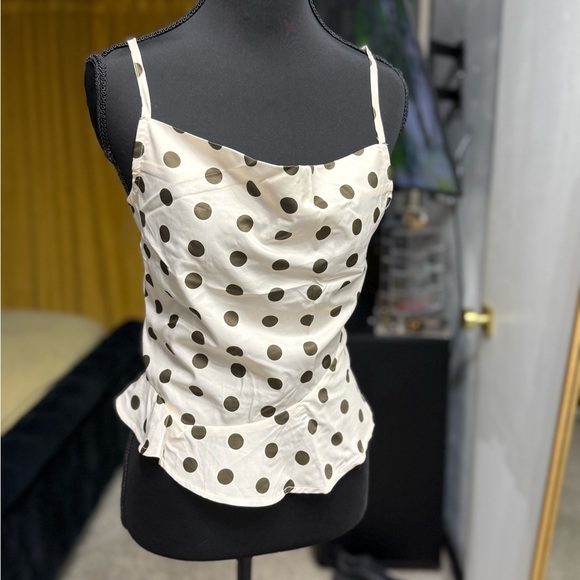 Commense Tops - Commense Polka Dot Spaghetti Strap tie back Top